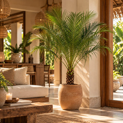 Phoenix Canariensis van 140 cm als mediterrane blikvanger in een licht interieur