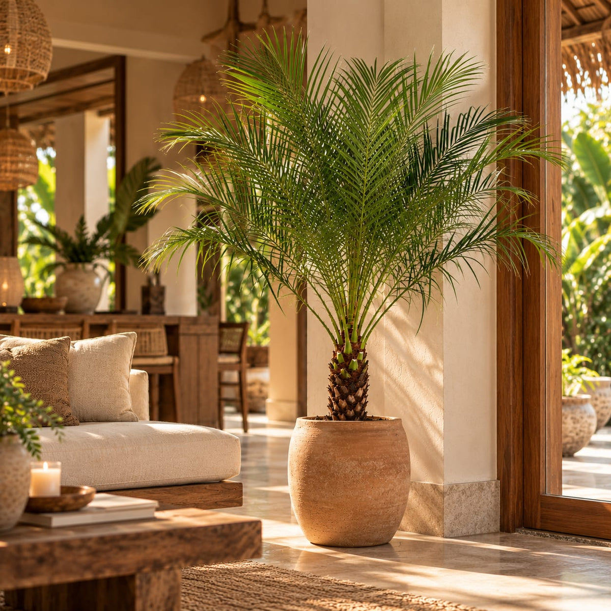 Phoenix Canariensis van 140 cm als mediterrane blikvanger in een licht interieur