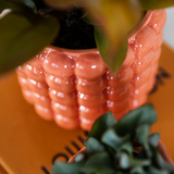 Kolibri Orchids | Oranje orchidee Grosetto met Poppy sierpot oranje– Ø9 cm